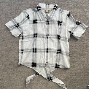NWT - Michael Kors - Women's Button Shirt with Tie Front - Size XS